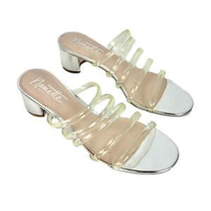 Nanette Lepore silver Dixie sandals